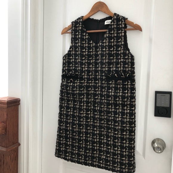 Black and Gold Tweed Dress - Picture 5 of 7